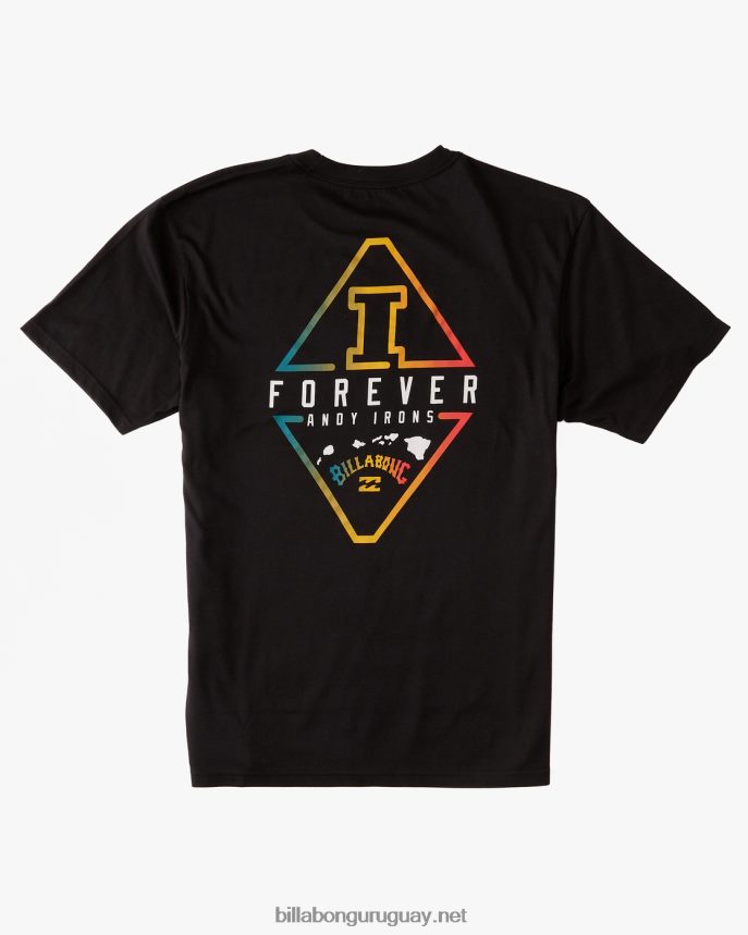 camiseta de manga corta con diamante de andy irons hombres negro DR6844655 Billabong