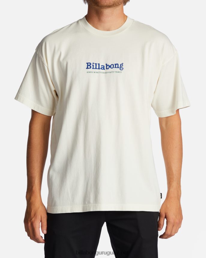 camiseta de manga corta con efecto lavado en la espalda og hombres blanquecino DR6844355 Billabong
