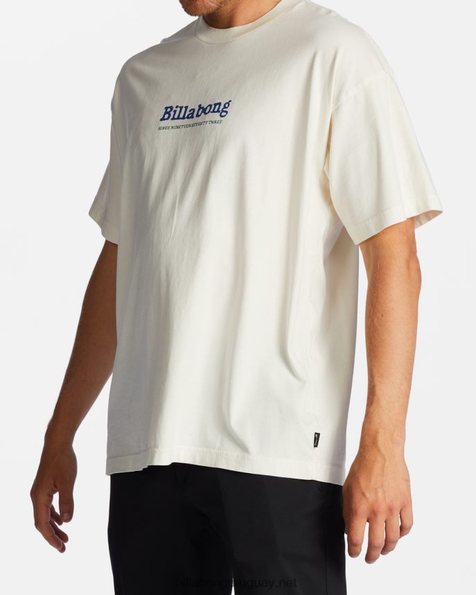 camiseta de manga corta con efecto lavado en la espalda og hombres blanquecino DR6844355 Billabong
