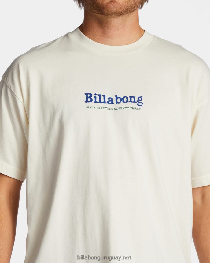 camiseta de manga corta con efecto lavado en la espalda og hombres blanquecino DR6844355 Billabong