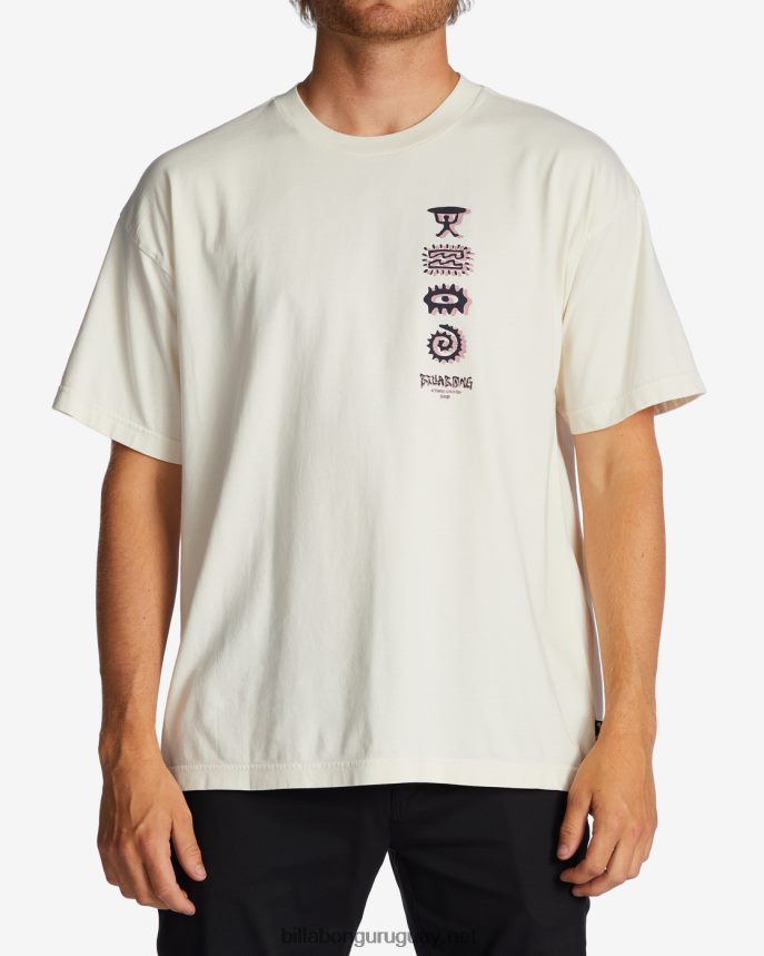 camiseta de manga corta con estampado de colisión og hombres blanquecino DR6844557 Billabong