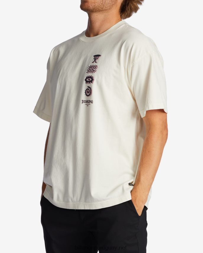 camiseta de manga corta con estampado de colisión og hombres blanquecino DR6844557 Billabong