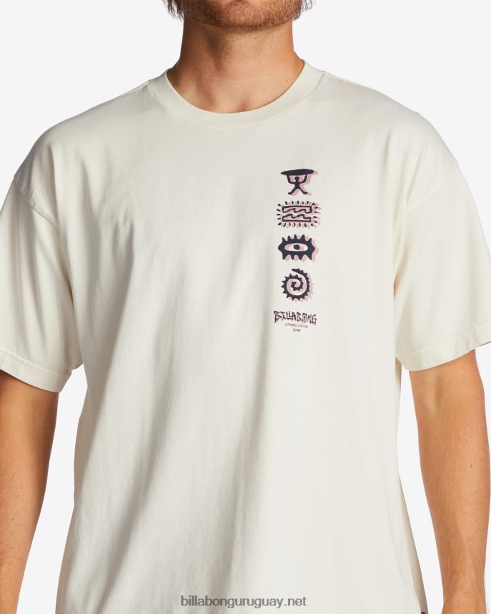 camiseta de manga corta con estampado de colisión og hombres blanquecino DR6844557 Billabong