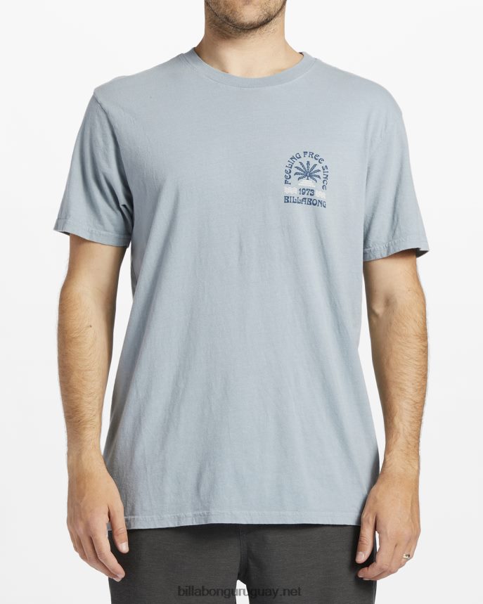 camiseta de manga corta constante hombres azul lavado DR6844537 Billabong