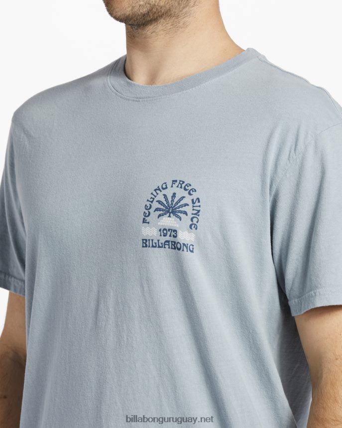 camiseta de manga corta constante hombres azul lavado DR6844537 Billabong