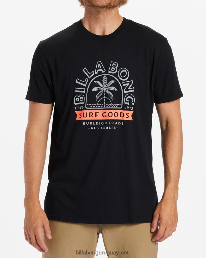 camiseta de manga corta de mercancías hombres negro DR6844551 Billabong