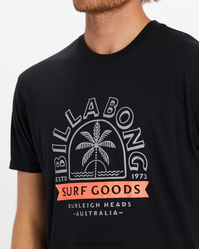 camiseta de manga corta de mercancías hombres negro DR6844551 Billabong