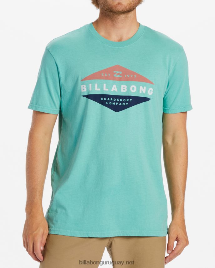 camiseta de manga corta de nivel hombres verde polvoriento DR6844536 Billabong