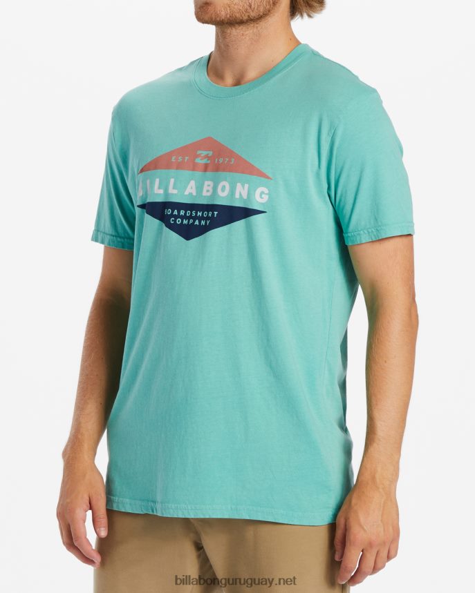 camiseta de manga corta de nivel hombres verde polvoriento DR6844536 Billabong