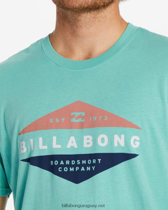 camiseta de manga corta de nivel hombres verde polvoriento DR6844536 Billabong