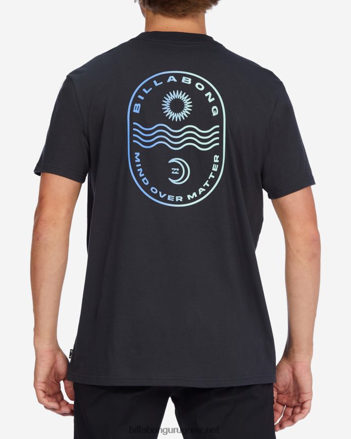 camiseta de manga corta de radiación hombres negro lavado DR6844666 Billabong
