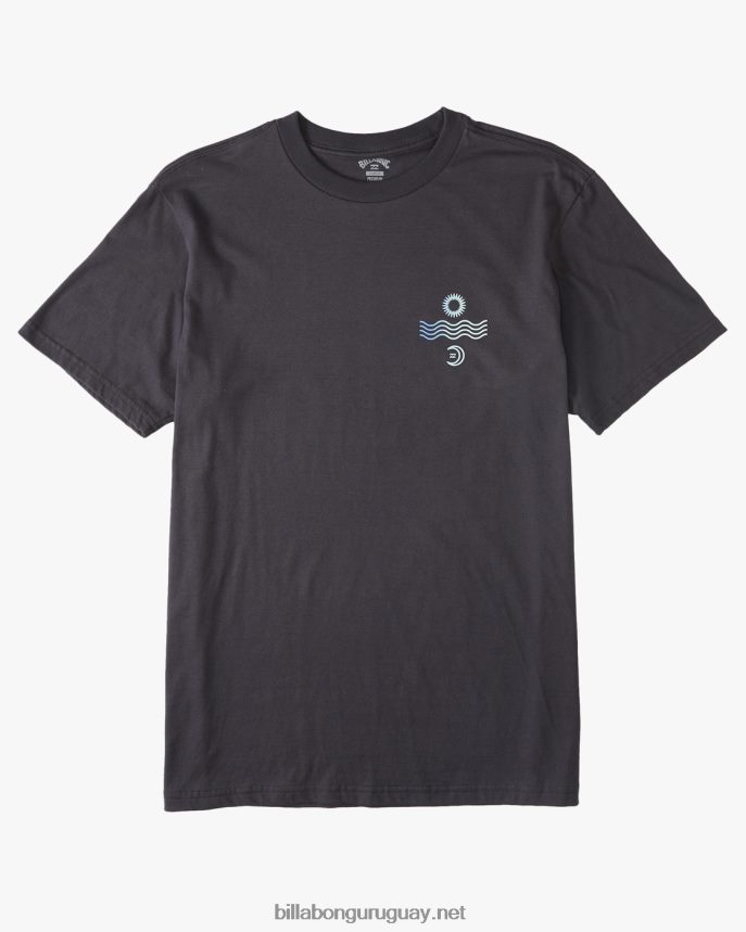 camiseta de manga corta de radiación hombres negro lavado DR6844666 Billabong