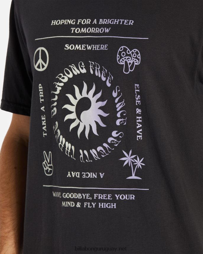 camiseta de manga corta hombres carbón DR6844566 Billabong