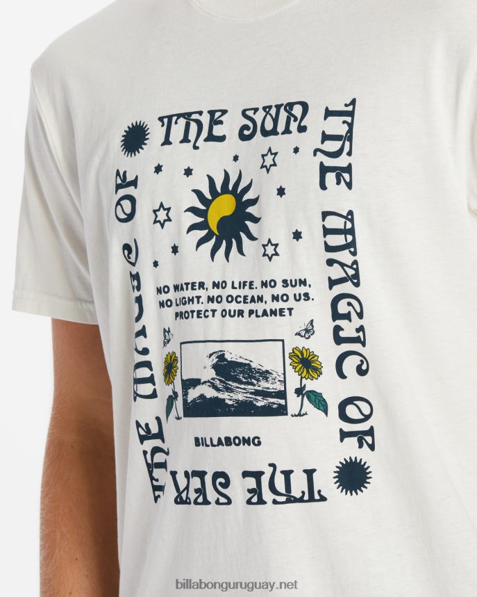camiseta de manga corta sol mágico hombres blanquecino DR6844564 Billabong