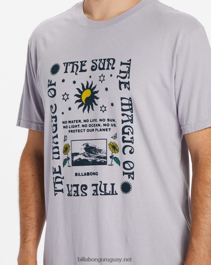 camiseta de manga corta sol mágico hombres gris violeta DR6844617 Billabong