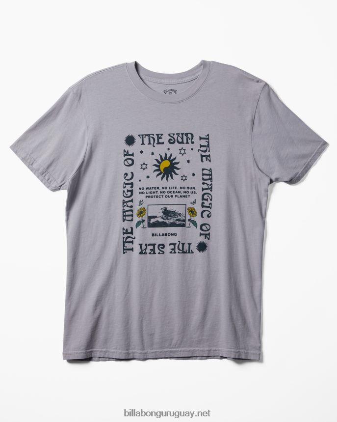 camiseta de manga corta sol mágico hombres gris violeta DR6844617 Billabong