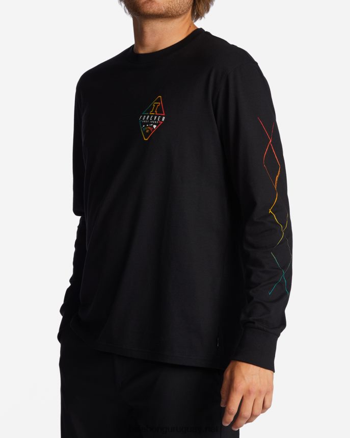camiseta de manga larga con diamante de andy irons hombres negro DR6844652 Billabong