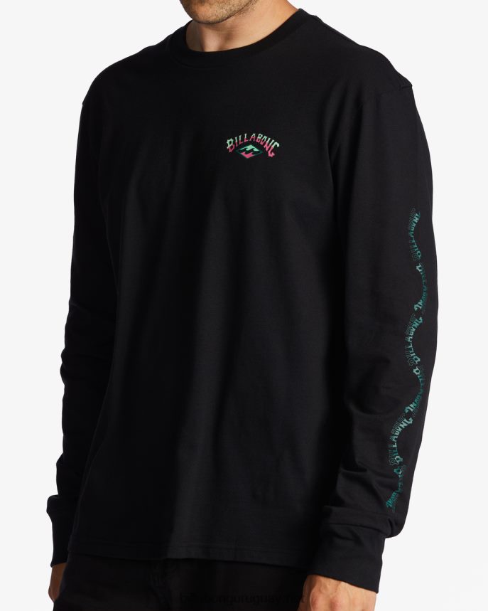camiseta de manga larga con espalda descubierta hombres negro DR6844621 Billabong