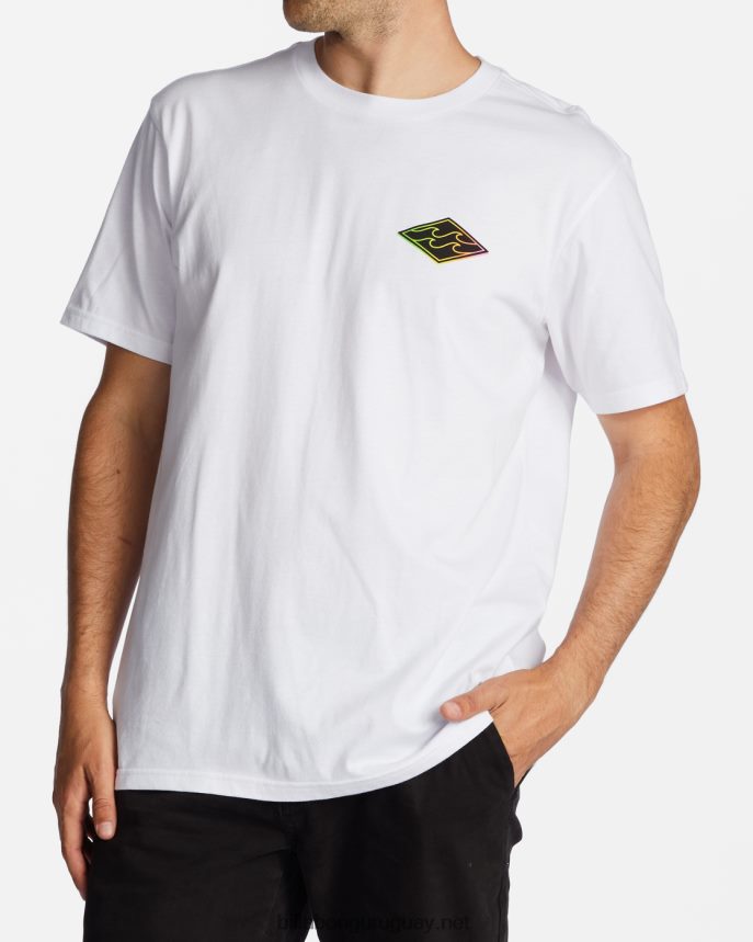 camiseta de onda de crayón hombres blanco DR6844386 Billabong
