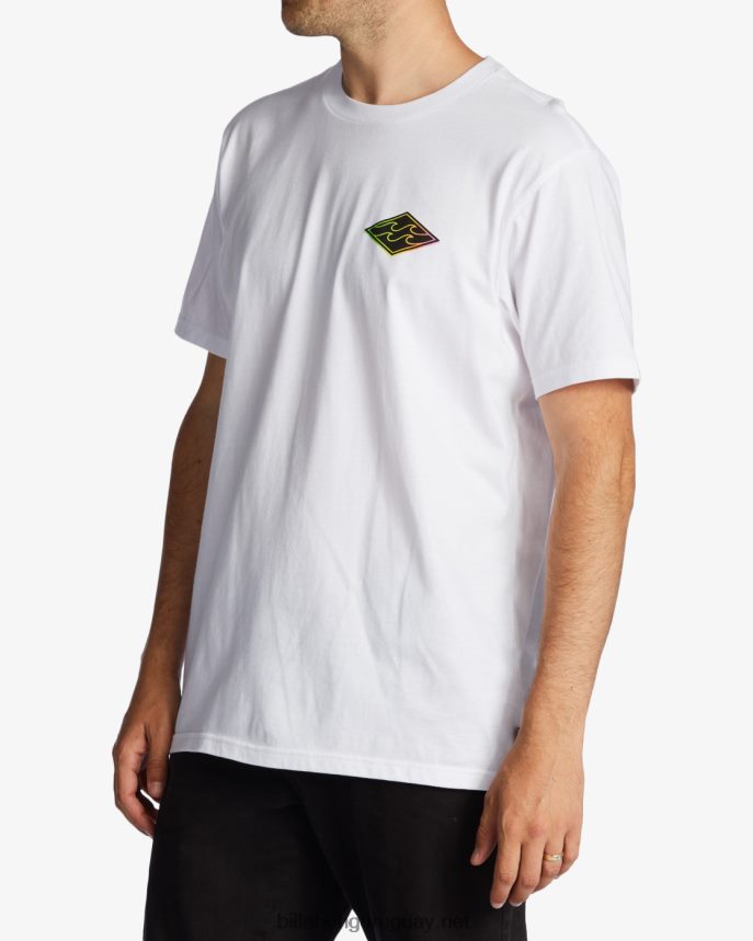 camiseta de onda de crayón hombres blanco DR6844386 Billabong