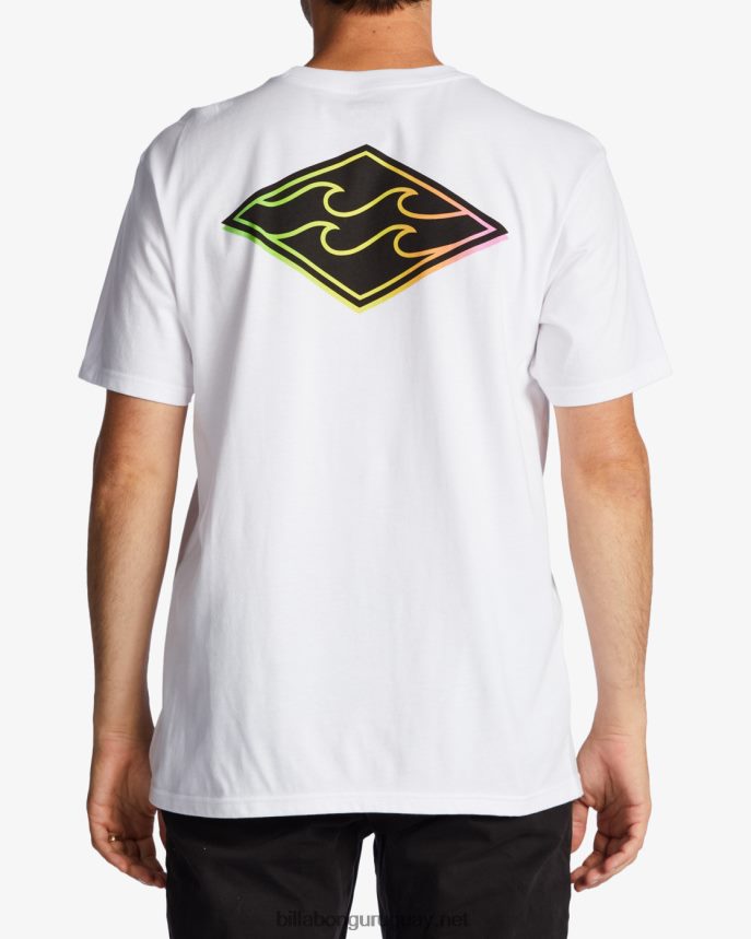 camiseta de onda de crayón hombres blanco DR6844386 Billabong