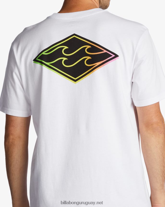camiseta de onda de crayón hombres blanco DR6844386 Billabong