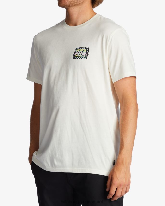 camiseta de onda de crayón hombres blanquecino DR6844589 Billabong
