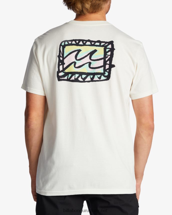 camiseta de onda de crayón hombres blanquecino DR6844589 Billabong