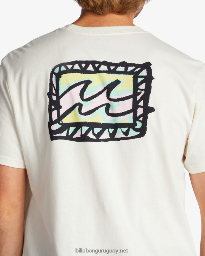 camiseta de onda de crayón hombres blanquecino DR6844589 Billabong
