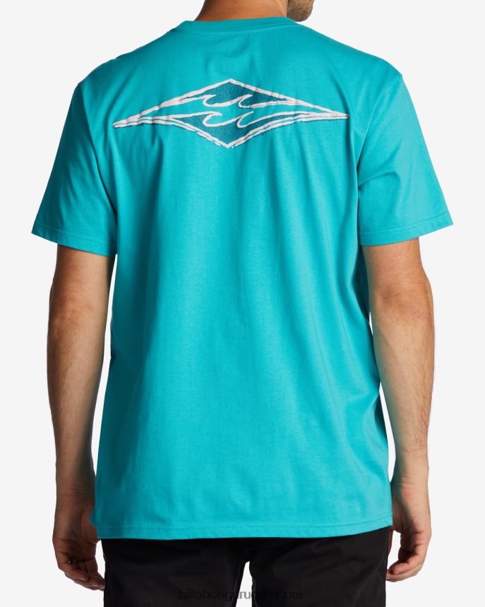 camiseta de onda de crayón hombres menta oscura DR6844570 Billabong