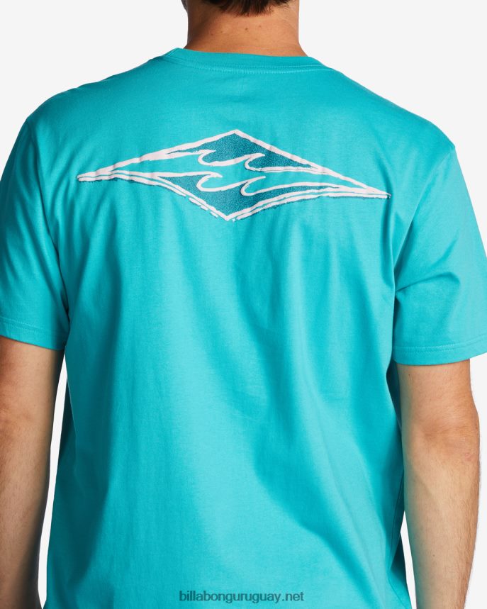camiseta de onda de crayón hombres menta oscura DR6844570 Billabong
