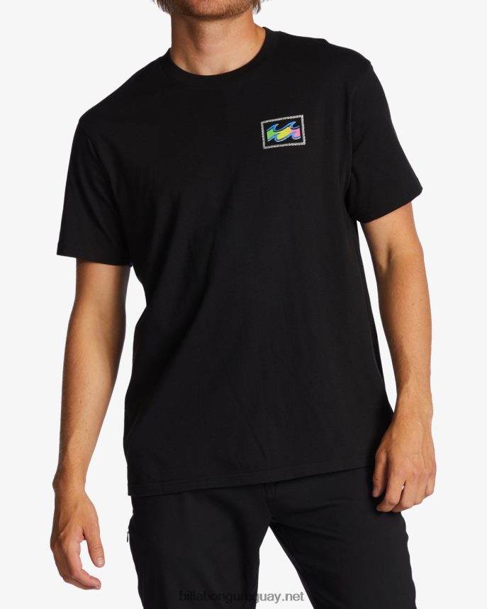 camiseta de onda de crayón hombres negro DR6844332 Billabong