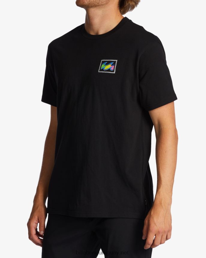 camiseta de onda de crayón hombres negro DR6844332 Billabong