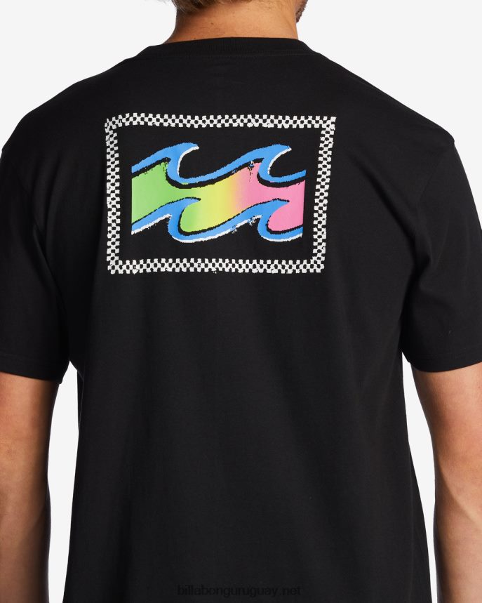 camiseta de onda de crayón hombres negro DR6844332 Billabong