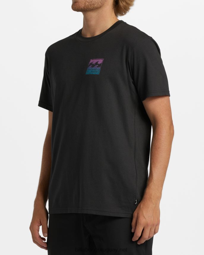 camiseta de onda de crayón hombres negro lavado DR6844320 Billabong