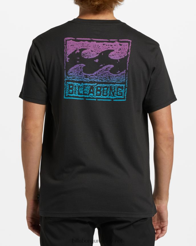 camiseta de onda de crayón hombres negro lavado DR6844320 Billabong