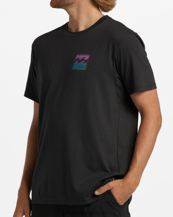 camiseta de onda de crayón hombres negro lavado DR6844320 Billabong