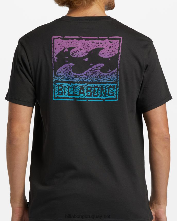camiseta de onda de crayón hombres negro lavado DR6844320 Billabong