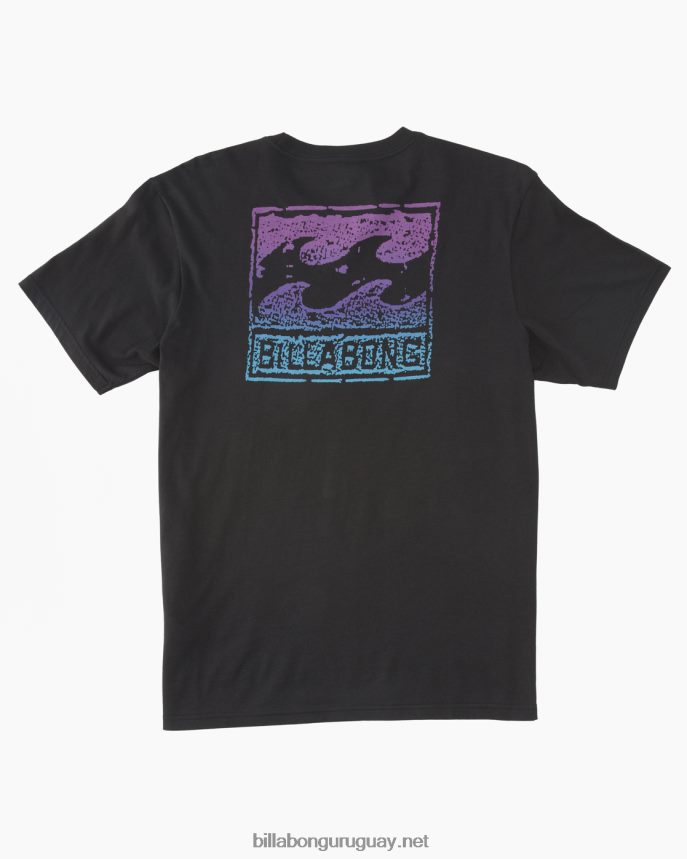 camiseta de onda de crayón hombres negro lavado DR6844320 Billabong