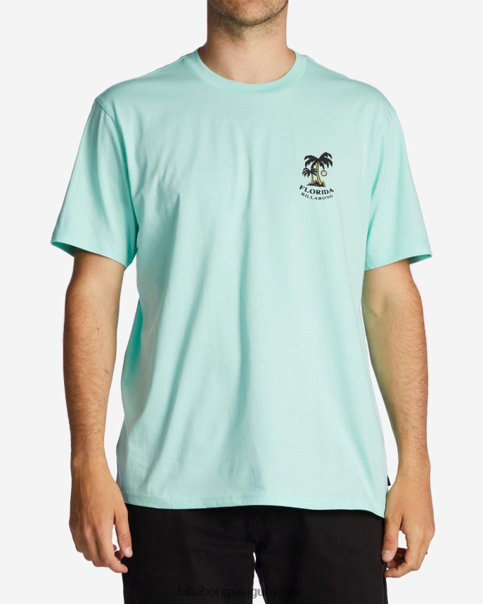camiseta florida dos palmeras hombres menta fresca DR6844426 Billabong