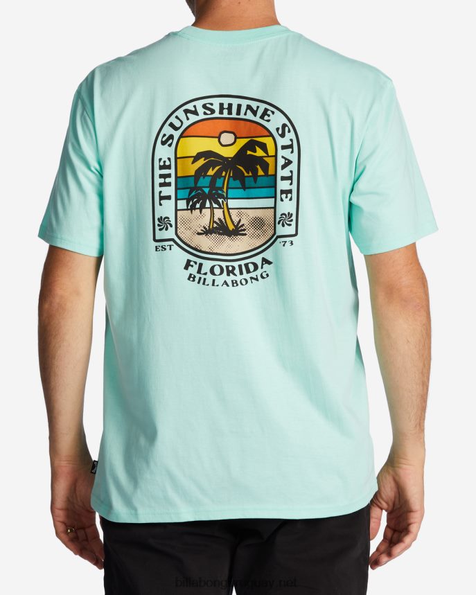 camiseta florida dos palmeras hombres menta fresca DR6844426 Billabong