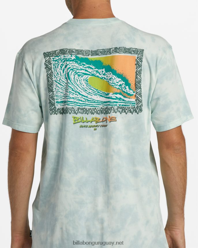 camiseta high tide og de manga corta con efecto tie-dye hombres cristal marino DR6844302 Billabong