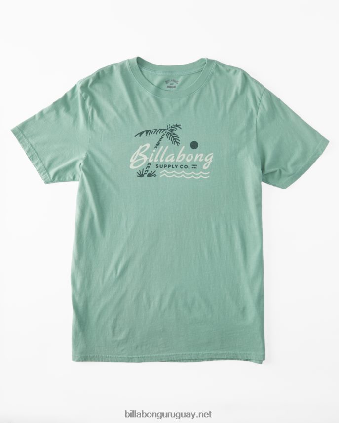 camiseta manga corta salón social hombres verde polvoriento DR6844581 Billabong