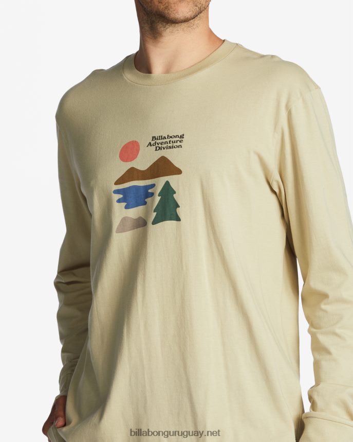 camiseta manga larga iconos a/div hombres caqui de campo DR6844453 Billabong