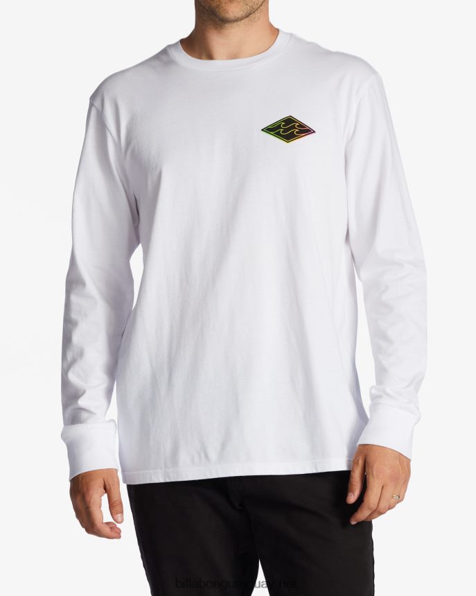 camiseta manga larga ola crayon hombres blanco DR6844546 Billabong