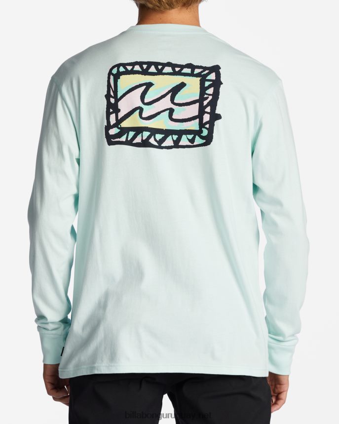 camiseta manga larga ola crayon hombres cristal marino DR6844609 Billabong