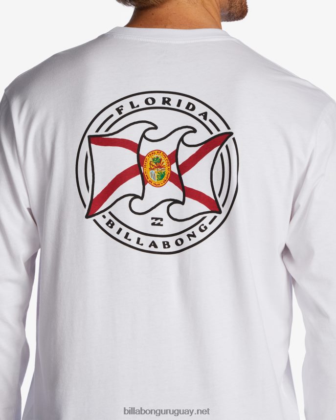 camiseta manga larga saludo florida hombres blanco DR6844394 Billabong