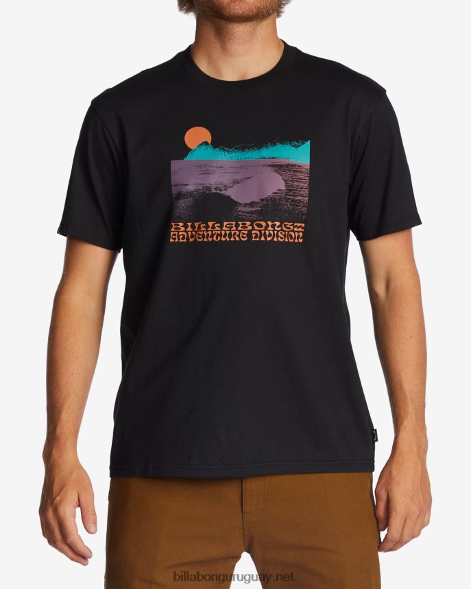 camiseta orgánica alaska wave hombres negro lavado DR6844471 Billabong