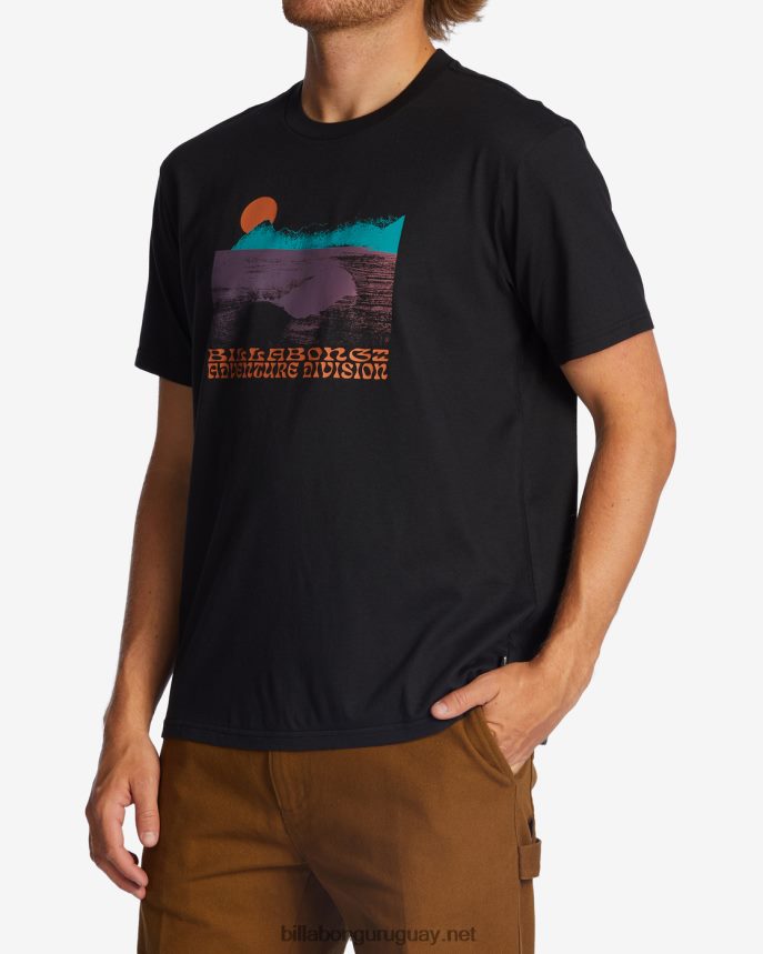 camiseta orgánica alaska wave hombres negro lavado DR6844471 Billabong