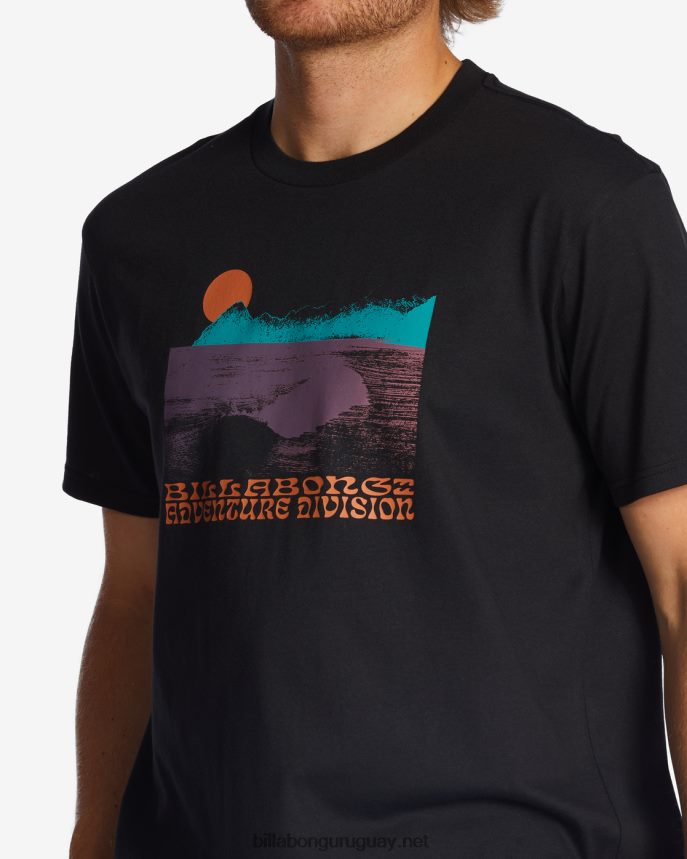 camiseta orgánica alaska wave hombres negro lavado DR6844471 Billabong